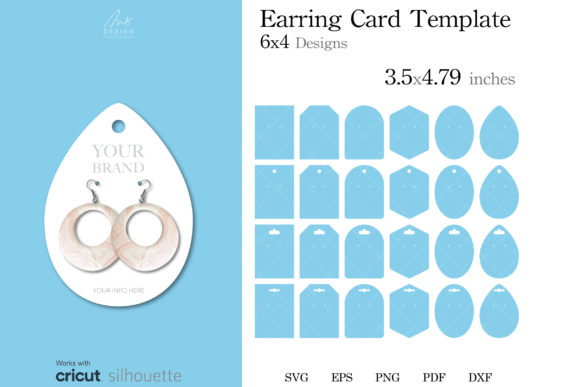 24 Earring Display Card Template SVG: Graphics & Print Templates Review