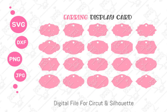Earring Display Card Svg Jewelry for Graphics and Illustrations