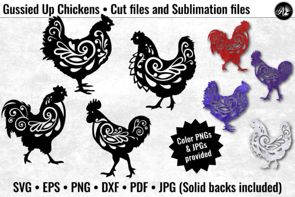 Gussied Up Chickens Graphics and Illustrations Review