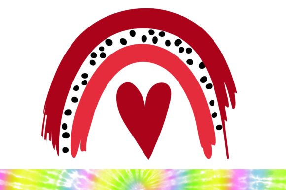 Heart Rainbow Valentine Svg Graphics and Illustrations Review