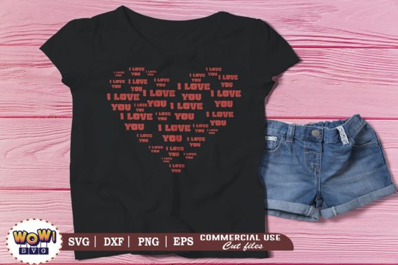 I Love You Heart Shaped SVG, Valentine Review
