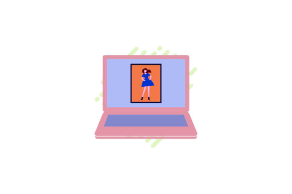Laptop Icon Cute Display Orange Graphics and Icons Review