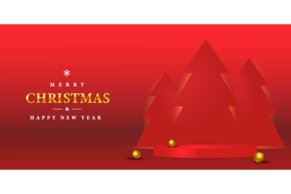Merry Christmas Banner Product Display Graphics