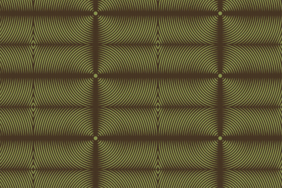 Reviewing Green Brown Circle Wave Pattern Line for Embroidery
