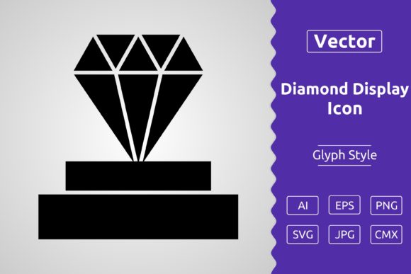 Vector Diamond Display Glyph Icon Graphics and Icons Review